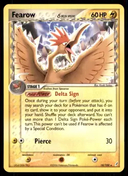 2006 EX - Crystal Guardians Fearow Stage 1/Rare #18 - Image 1