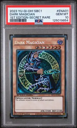 2023 YU-GI-OH! SBC1-SPEED DUEL STREETS OF BATTLE CITY DARK MAGICIAN PSA 10 - Image 1
