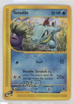 Totodile Pokemon e-Card Series Expedition #134 2002 - Image 1