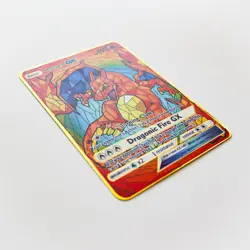 Charizard GX Stain Glass Pokemon Gold Metal Card Collectible Gift Display - Image 2