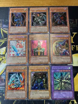 Vintage Yugioh Card Holo Collection 9 Cards #12 Secret Rares IOC PSV LOD MFC MRD - Image 1