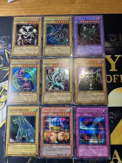 Vintage Yugioh Card Holo Collection 9 Cards #8 Secret Rare 2002 BPT Complete Set - Image 1