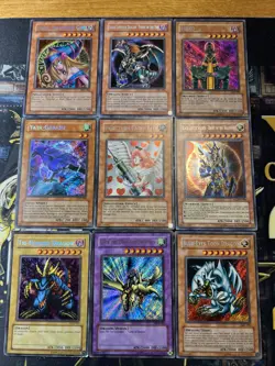 Vintage Yugioh Card Holo Collection 9 Cards #27 Secret Rares MFC IOC PSV LOD LOB - Image 1