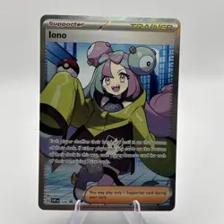 Pokemon TCG Iono Full Art Trainer SVP 124 Black Star Promo Card Holo NM - Image 1