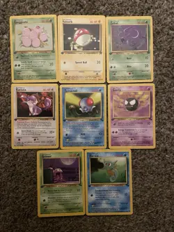 Pokemon 1st Edition Lot Jungle Fossil And Team Rocket. 8 Card Lot - Image 1