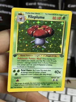 1st Edition Vileplume 15/64 Jungle 1999 WOTC Holo Rare Pokemon Card TCG - Image 3