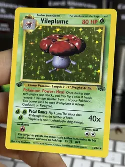 1st Edition Vileplume 15/64 Jungle 1999 WOTC Holo Rare Pokemon Card TCG - Image 4