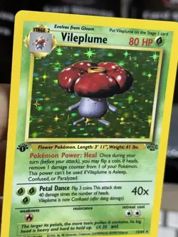 1st Edition Vileplume 15/64 Jungle 1999 WOTC Holo Rare Pokemon Card TCG - Image 5