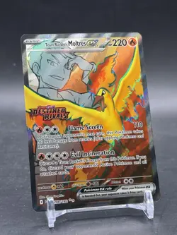 Team Rocket’s Moltres Ex 208/182 - Destined Rivals Pokemon Full Art - NM STAMPED - Image 1