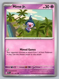 Pokemon TCG SV: Paldean Fates Mime Jr. 031/091 - Image 1