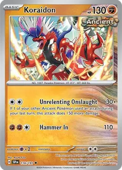 Koraidon 116/191 Reverse Holo Uncommon LP-NM - Pokemon S&V Surging Sparks SSP - Image 3