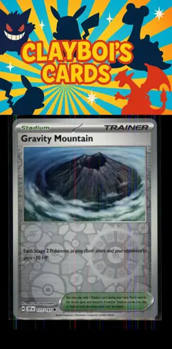 Gravity Mountain SV08: Surging Sparks Pokemon 177/191 Reverse Holo Uncommon NM+ - Image 1