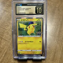 2022 POKEMON JPN POKEMON GO HOLO #028/071 PIKACHU CGC PRISTINE 10 - Image 1