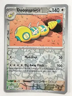 Dudunsparce 157/193 Reverse Holo Uncommon Paldea Evolved Pokemon Near Mint NM - Image 1