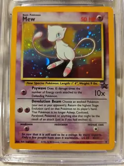 Mew Pokemon (2000) Black Star Promos -9 Holo- Pokemon League - Image 3