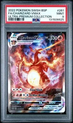 CHARIZARD VMAX POKEMON 261 2022 SWSH PROMO VMAX FULL ART ENGLISH PSA 9 MINT - Image 1