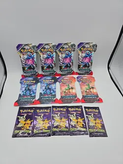 8x Pokemon Temporal Forces Sleeved Booster Packs + 5 Trick Or Trade packs - Image 1
