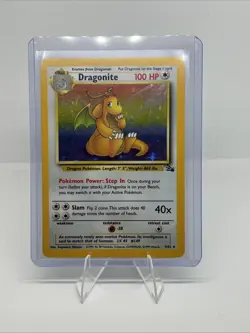 Pokemon TCG Dragonite Fossil 4/62 Holo (prob PSA7) - Image 1