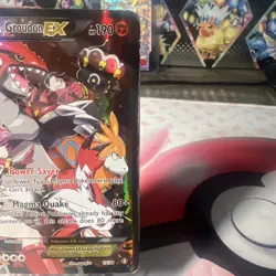 Pokemon TCG Team Magma's Groudon-EX Double Crisis Holo HP-Poor 15/34 - Image 4