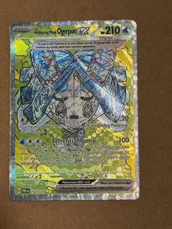 POKEMON PRISMATIC EVOLUTIONS WELLSPRING MASK OGERPON 152/131 HOLO TCG 210 - Image 1