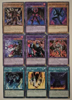 YuGiOh 9 Card Evil Hero and Related Card Set/Lot - Image 1