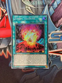 YUGIOH JURRAC VOLCANO SECRET RARE NEAR MINT BLMM-EN019 - Image 1