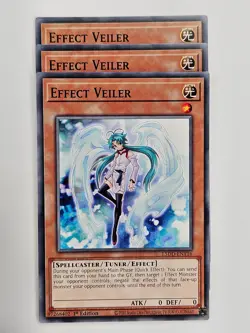 Yu Gi Oh - 3x L5DD-ENY16 Effect Veiler - Common - Image 1