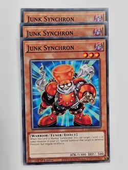Yu Gi Oh - 3x L5DD-ENY07 Junk Synchron - Common - Image 1