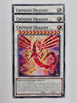 Yu Gi Oh - 3x L5DD-ENY41 Crimson Dragon - Common - Image 1