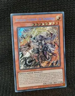 Yu-Gi-Oh Dogmatika Fleurdelis, the Thunderbolt *SECRET RARE* DOOD-EN026 1st Ed M - Image 1