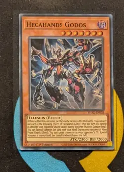 PHRE-EN003 Hecahands Godos Super Rare 1st Edition YuGiOh - Image 1