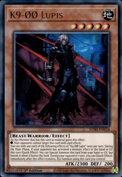 K9-00 Lupis - Ultra Rare 1st Edition JUSH-EN034 - NM - YuGiOh - Image 1