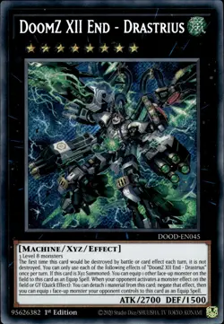 DoomZ XII End - Drastrius - Secret Rare 1st Edition DOOD-EN045 - NM - YuGiOh - Image 1