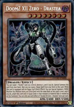 DoomZ XII Zero - Drastea - Secret Rare 1st Edition DOOD-EN008 - NM - YuGiOh - Image 1