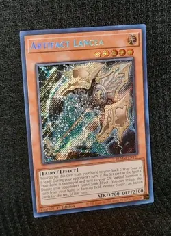 Yu-Gi-Oh! Artifact Lancea *SECRET RARE* BLMM-EN125 1st Edition NM/M - Image 1