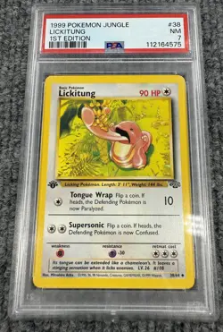 Pokemon Card 1st Edition Lickitung PSA 9 Mint, Jungle Set #38, WOTC 1999 (1) - Image 1