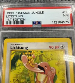 Pokemon Card 1st Edition Lickitung PSA 9 Mint, Jungle Set #38, WOTC 1999 (1) - Image 3