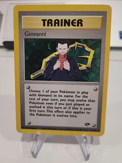 Giovanni - 18/132 - Pokemon Gym Challenge Unlimited Holo Rare Card WOTC NM - Image 1
