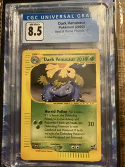 Pokemon TCG Dark Venusaur , Best of Game Promo Card 7 Cgc 8.5 Blue Label - Image 1