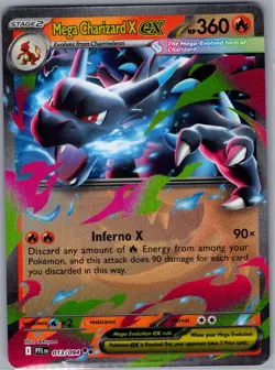 Mega Charizard X ex - 013/094 ME02: Phantasmal Flames - Pokemon Card - NM - Image 1