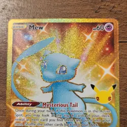 Mew 025/025 NM Secret Rare 2021 Pokemon 25th Celebrations 1 of 5 Shiny Mew Card - Image 3