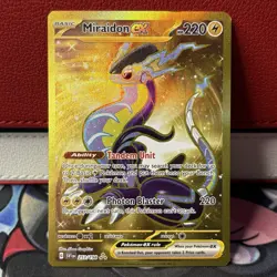 Miraidon EX 253/198 Scarlet & Violet Base Set Holo Hyper Rare Gold TCG Card - Image 1