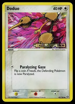 Pokemon Card - Doduo Emerald Stamped 45/106 Common Reverse Holo - Image 1