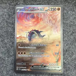 Pokemon TCG Card Great Tusk ex 246/198 SV01: Scarlet & Violet Base Set Holo NM - Image 1