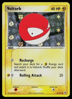 Pokemon Card - Voltorb Hidden Legends 80/101 Common Reverse Holo - Image 1