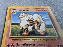 Pokemon TCG Card Arcanine 23/102 Uncommon Base Set Unlimited Vintage WOTC MP - Image 2
