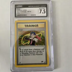 Koga 19/132 Gym Challenge Holo Rare Pokemon Card CGC 7.5 - Image 1