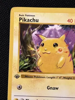 Pikachu (Red Cheeks) 58/102 1st Edition Base Set (Shadowless) (Nice Card) - Image 3