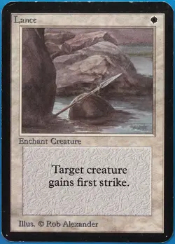 Lance Alpha HEAVILY PLD White Uncommon MAGIC MTG CARD (ID# 509112) ABUGames - Image 1