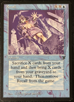 Recall Magic the Gathering MTG Legends LEG LP - Image 1